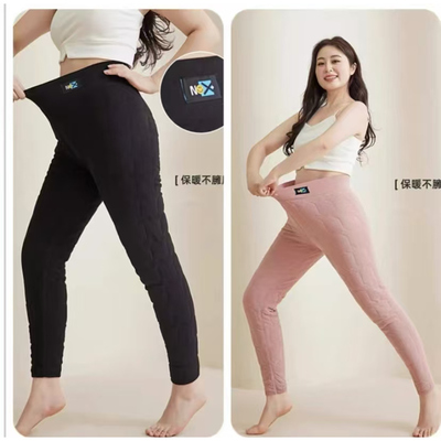 2025年秋冬雪地保暖加厚棉裤女高腰显瘦长款加绒保暖裤防寒打底裤