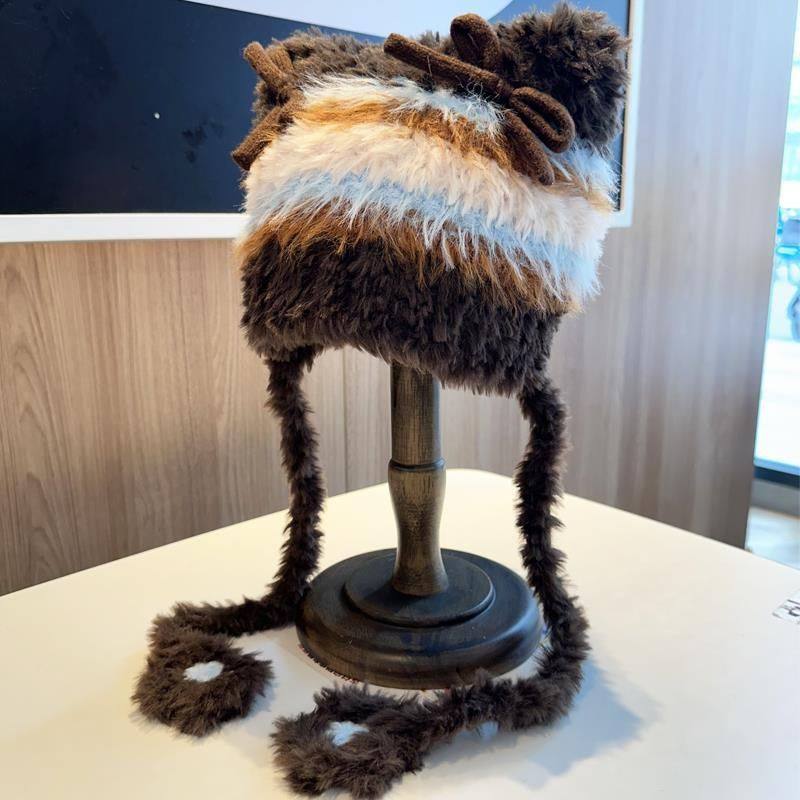 女款流苏帽子新款毛绒帽子女秋冬时尚彩色流苏辫子针织套头帽可爱,童装/婴儿装/亲子装,多件套 帽子、围巾、手套等组合,淘宝优惠券,粉丝福利购,淘宝优惠卷