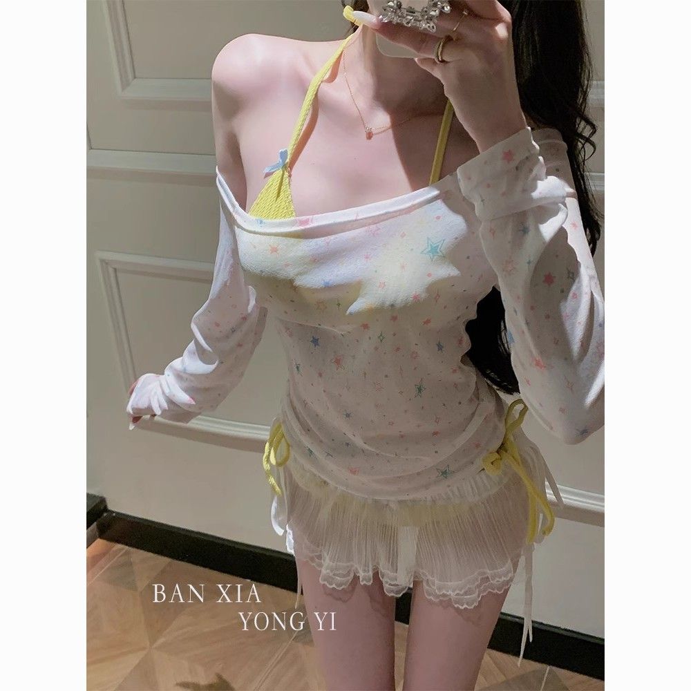 泳衣搭配防晒罩衫服女夏