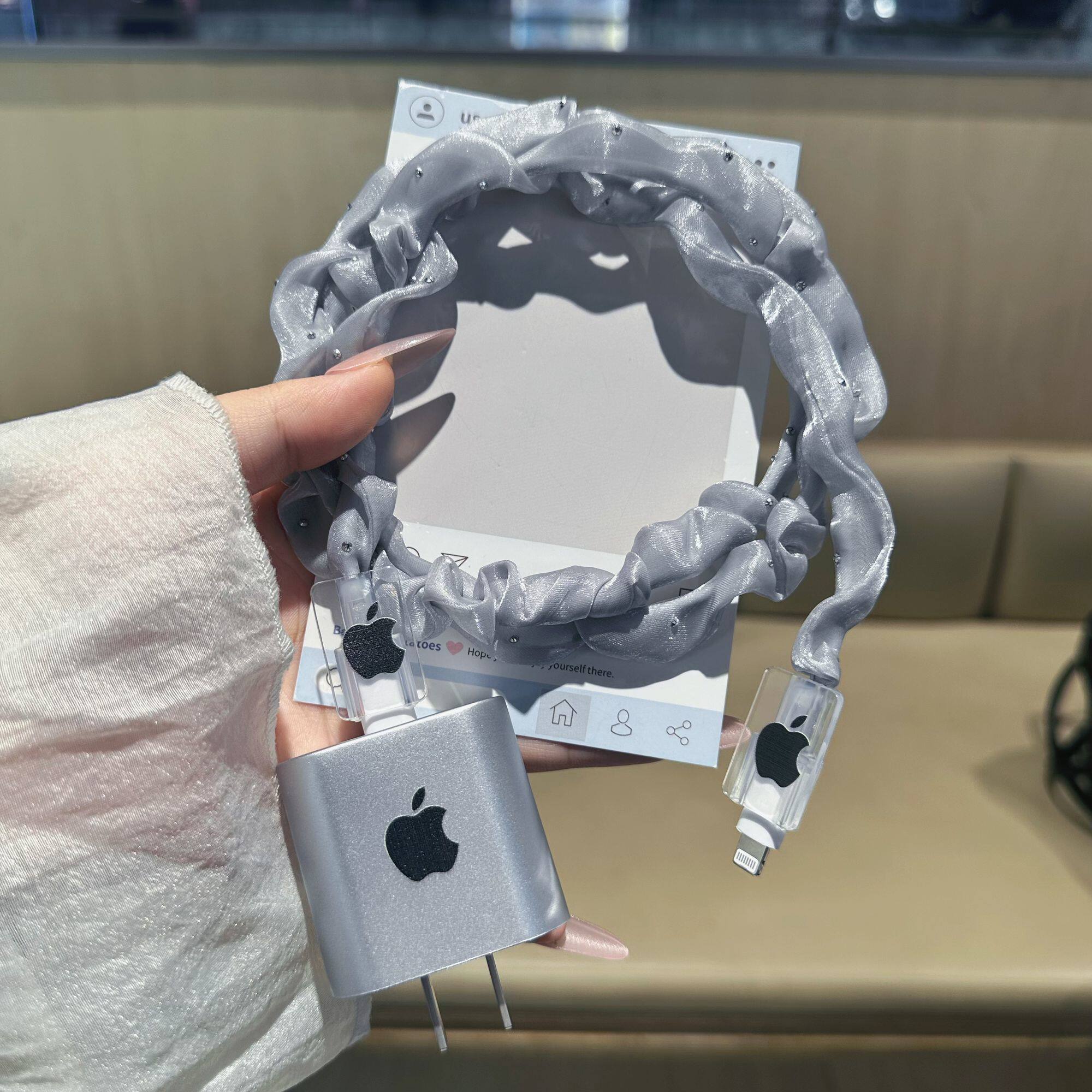 苹果编织线保护套数据线保护套20w适用苹果16promax手机iPhone14