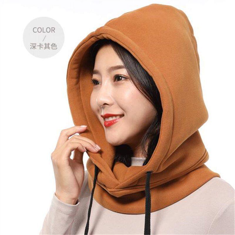 羽绒服假帽子领连帽加厚加绒男女休闲运动保暖脖套连帽假领子一体
