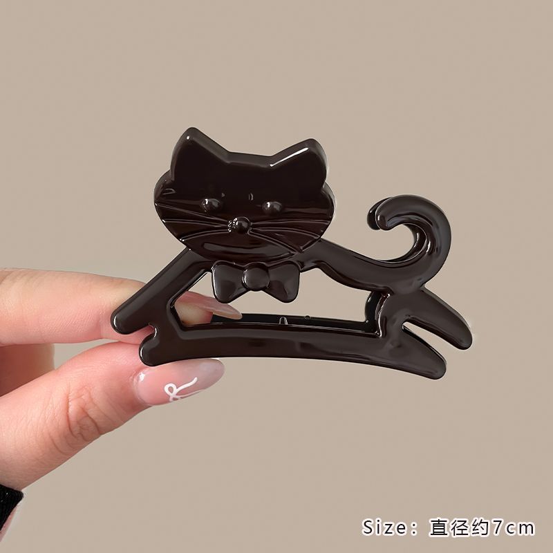 短头发扎发神器豹纹猫咪