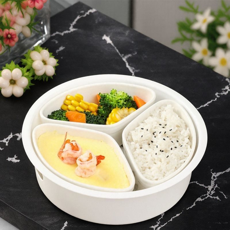 一锅蒸餐具陶瓷蒸碗扇形