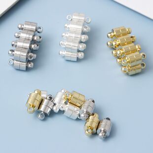 超强力磁吸扣18k磁吸扣金属磁吸扣保色不掉色磁铁链接手链项链DIY