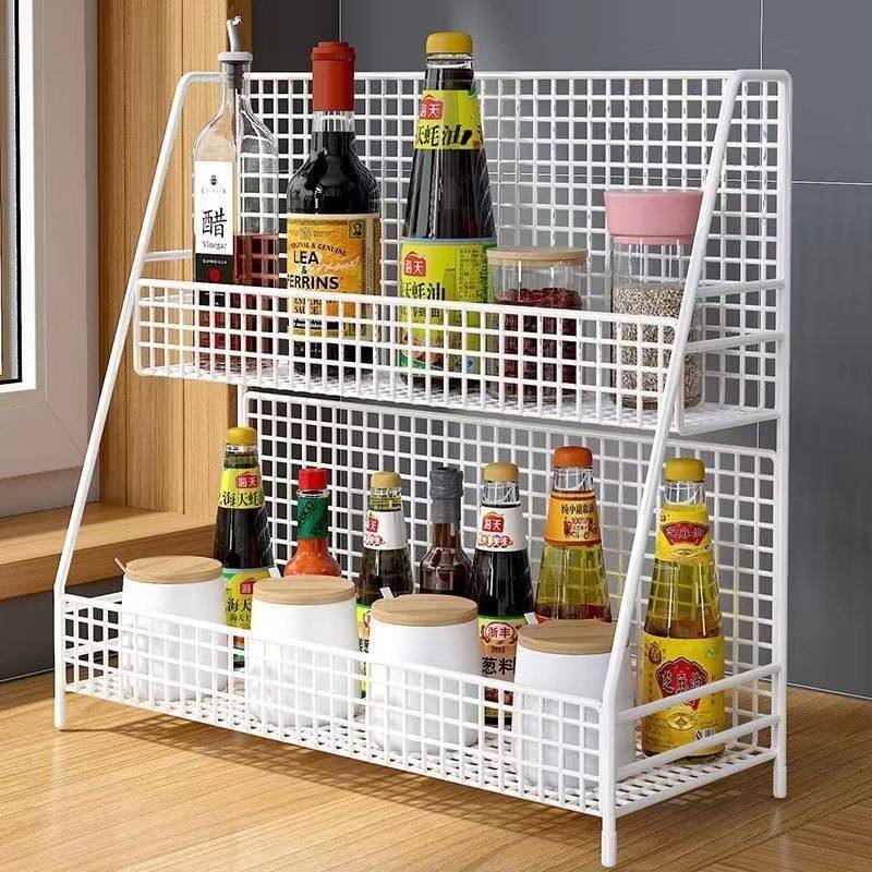 调料架台式厨房调料置物架客厅调味品零食架子台面水杯油盐酱醋桌