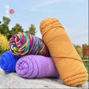 织帽子的专用毛线8股情人棉毛线编织围巾自己织手工情侣围巾毛衣