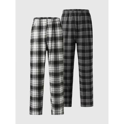 U 53856 Flannel Men's Casual Straight Leg Pants 法兰绒直筒长
