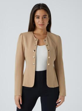 跨境Round Neck Long Sleeve Decorative Buttons Slim#outdoorf