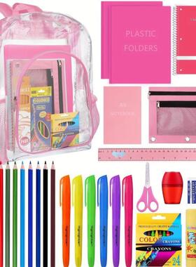 1pc women's Basics pvc Backpack Pink Adjustable rap跨境