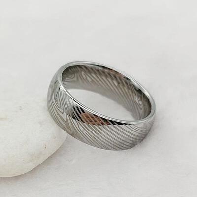 n's Damascus Ring Tungsten Faion Jewelry Unique钨丝戒指