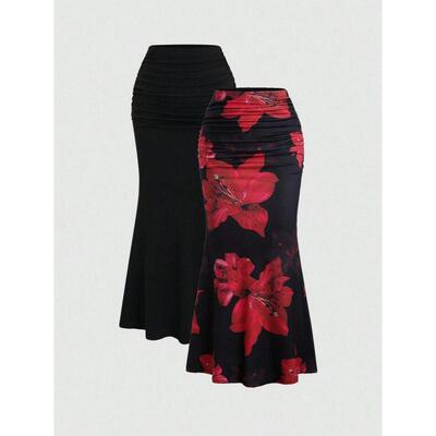 I 37340 Printed Pleated A-line Midi Dress 全印花百褶 A 字裙