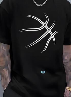 Basketball Pattern Printed T Shirt Patterns Printed men's