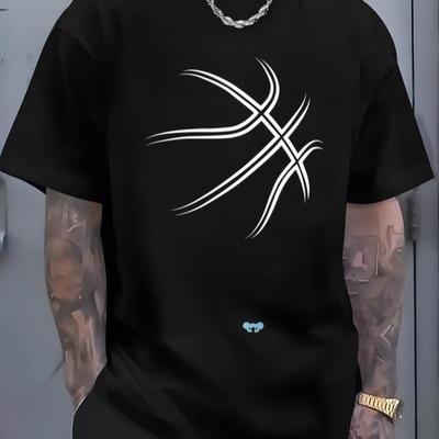 Basketball Pattern Printed T Shirt Patterns Printed men's