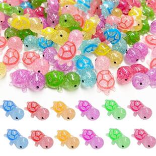 Christmas Halloween 120PCS Glter Mini Resin Sea Turt