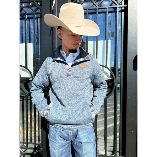 D 92476 Knitted Joint Patchwork Jacquard Hoodie 针织拼接开衫