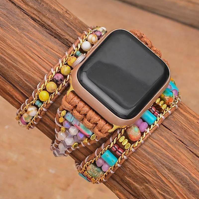 Creative Natural one Apple Watch Band BOHO Vegan 3 Layers