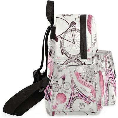 Flower Paris Mini Backpack Purse for Women Eiffel Tower