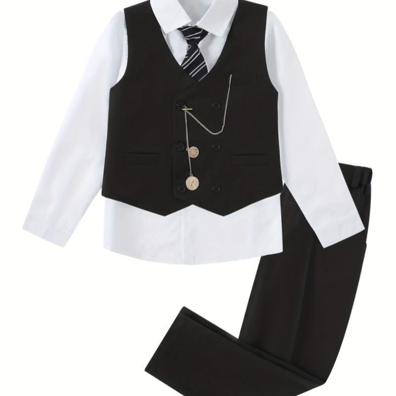 5PCS Boys Su Formal Dress Clothes Big Boy Wedding Outf