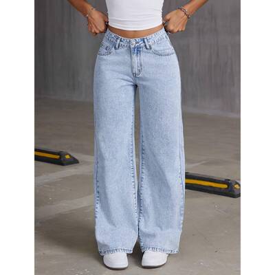 J 19017 Wide Leg Straight Jeans 阔腿直筒牛仔裤