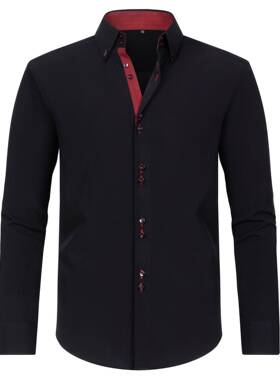 C 7365 Men's Double Breasted Shirt 商务白衬衫