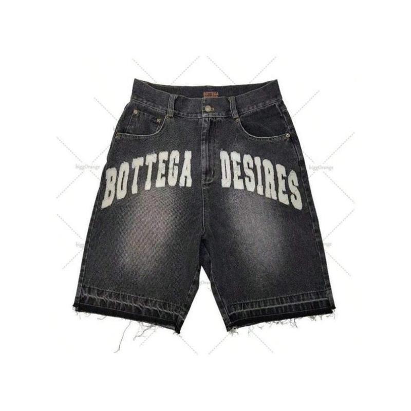 ④V 9012660代发速卖通跨境新款男式短裤街头字母刺绣复