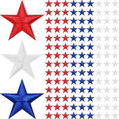 80 Pcs Iron on Patches Mini 5 Embroidered Patches Sew on