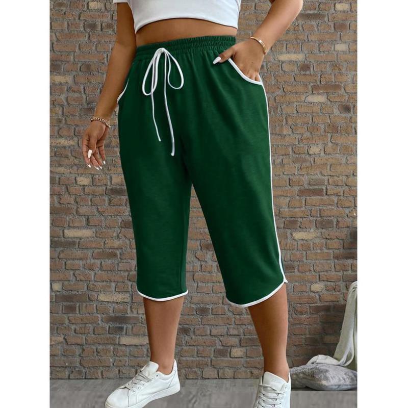 R 793 跨境Women's Plus Size Casual Solid Color Pants wh