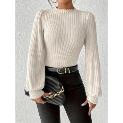 V 91893 Long Sleeve High Neck Top 修身打底衫
