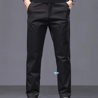 men's Casual Su Pants raight Solid Color Trousers Wh