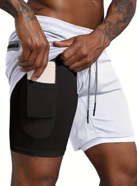G 44139  Men's Double Layer Shorts 运动短裤