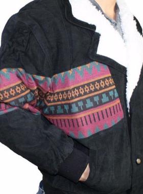 n's Genuine Soft Suede Leather Bomber Jacket wh riped