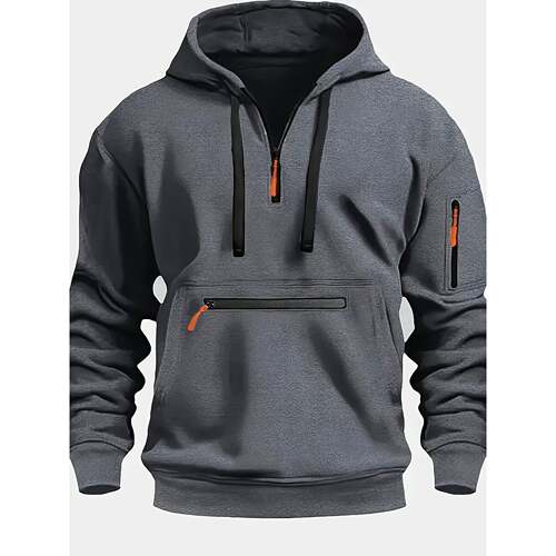 O 27082 Fleece Zip Hoodie 加绒拉链连帽卫衣速卖通欧美