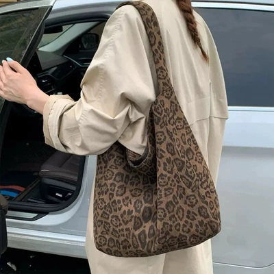 复古豹纹包包女2025大容量托特包