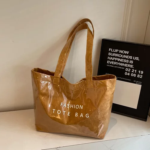 新款长肩带PVC妈咪包单肩包