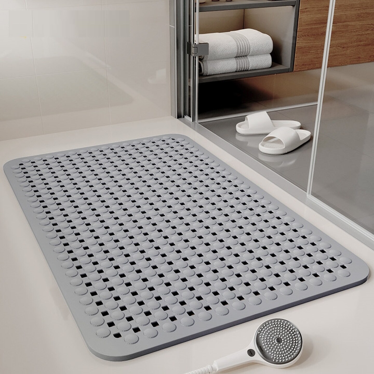 洗澡防滑垫浴室地垫家用沐浴吸盘防摔垫高档浴缸卫生间按摩脚垫子