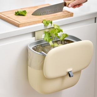 日本厨房垃圾桶挂式家用壁挂厕所卫生间纸篓带盖子厨余专用收纳桶