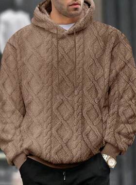 H 93582 Men's Hooded Fleece Sweatshirt 式卫衣 跨境欧美