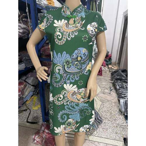 I 10751 Retro cheongsam midi dress 改良旗袍修身连衣裙
