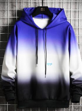 men's and women's faion hoodie pullover渐变色男生 宽松卫衣