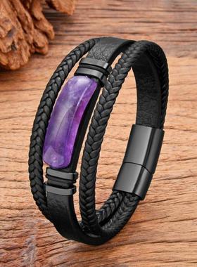 Luxury Natural Amethystine one Bracelets n Women Design