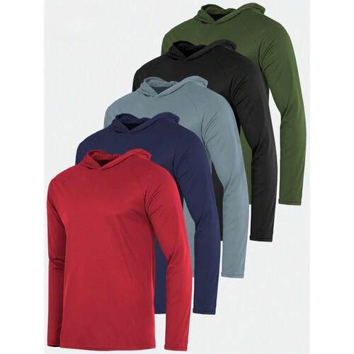 H 43624 Cooling Hooded Long Sleeve T-Shirt 户外运动长袖T恤