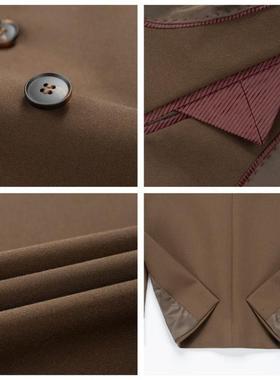 n's 2 Piece Brown Double Breasted Sus Slim F Tuxedo