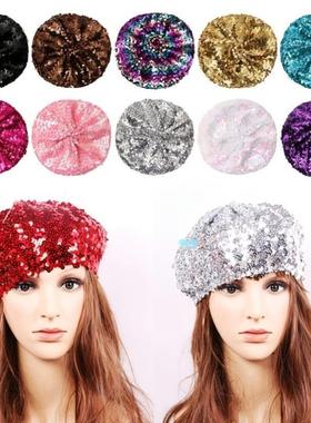 NEW Faion Women Glter Sequins Beret Personaly Dance