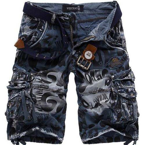 H 46000 Camo multi-pocket cargo shorts 多口袋工装五分裤