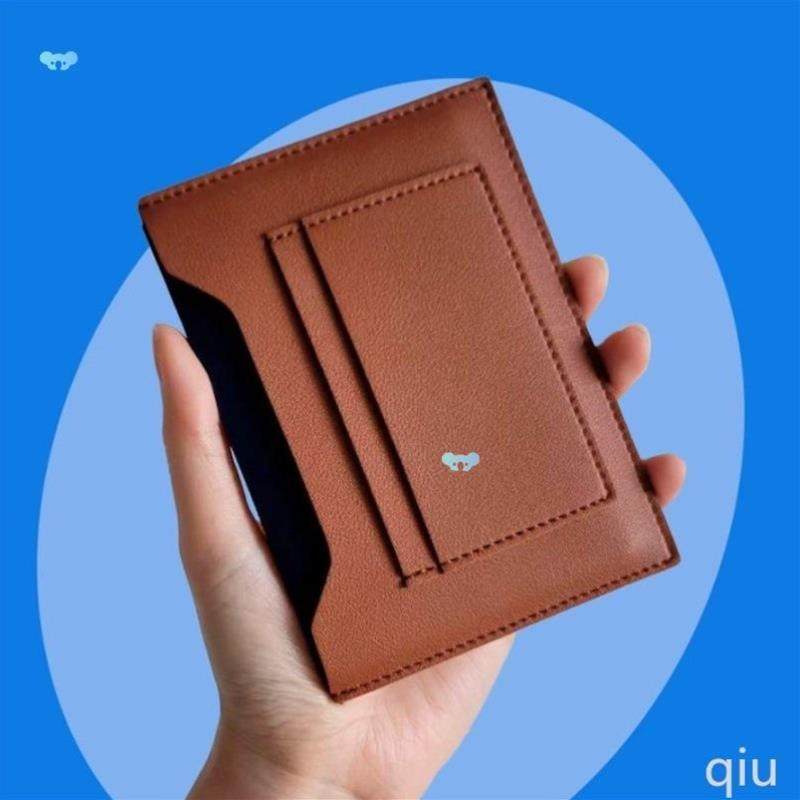 Leather passport clip cover 机票夹护照pu皮卡包纯色简约护照套