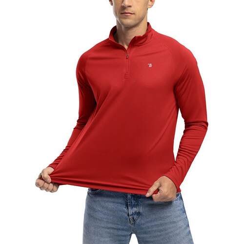 H 81845 Men's Half Zip Long Sleeve Shirt 运动卫衣