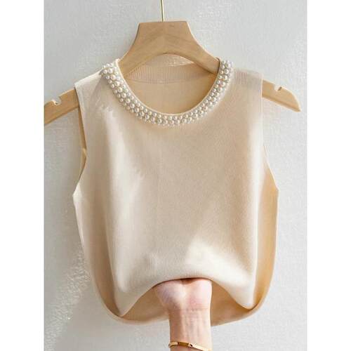 H 49242 Sleeves White Vest Top 白色吊带背心