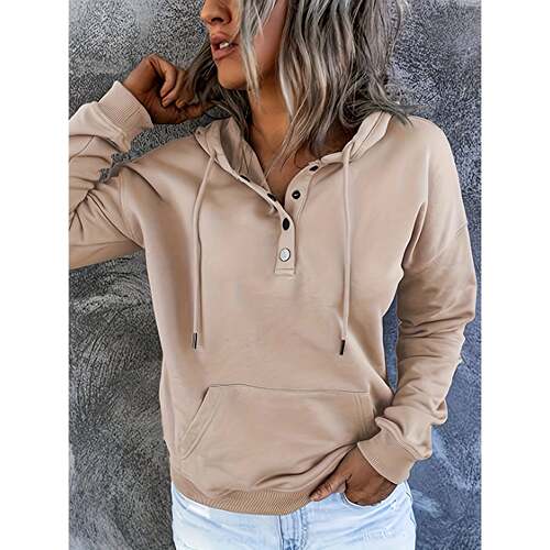 H 67863 Drawstring Pocket Hoodie 抽绳口袋连帽卫衣亚