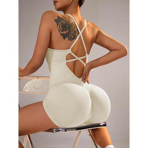 B 96394 Seams Yoga Bodysuit 欧美无缝瑜伽服
