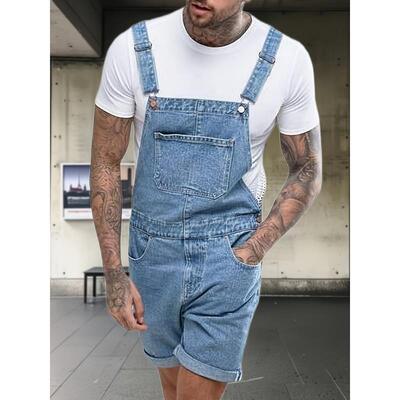 H 95048 Retro Men's Denim Shorts 复古牛仔短裤